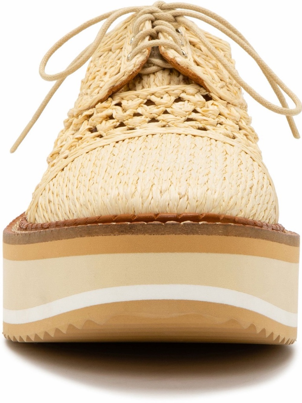 Clergerie Borril Raffia Platform Oxfords Cream Lace-Up EU 36.5 US 6 - 6.5 - Picture 14 of 14